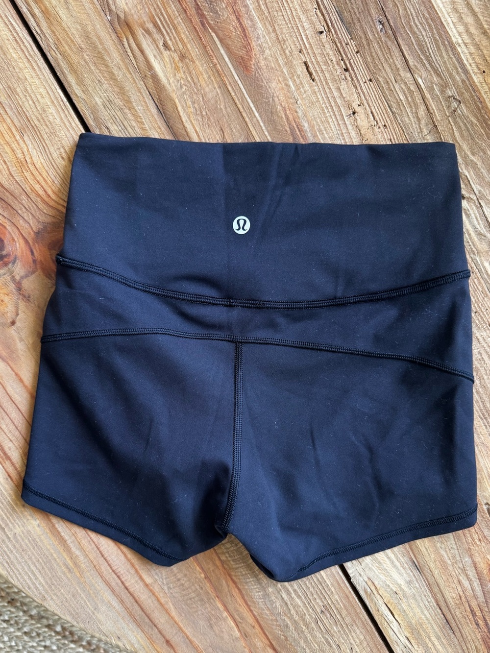 lululemon athletica High-Waist Black Performance Shorts - Picture 2 of 4